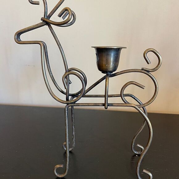 Royal Highlights Metal Reindeer Candleholders (Set of 3) - Picture 3 of 4